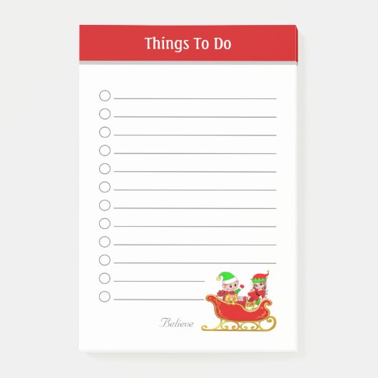 Met kerstcadeautjes om post-it notities uit te voe post-it® notes (Voorkant)