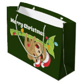 Met kerstfeestdagen kunt u bericht toevoegen groot cadeauzakje (Achterkant Gekanteld)