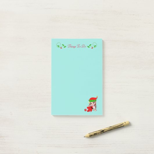 Met kerstfeestjes kun je achteraf iets doen. post-it® notes (Op bureau)