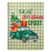 Met kerstgeest en groene spelbreker notitieboek (Voorkant)