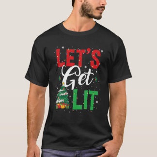 Met Kerstgeld, Pajamas, laten we Lit Drink Chr T-shirt