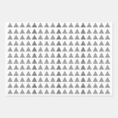 Met kerstgroen rood witte zwarte sneeuwvlokken Tre Inpakpapier Vel (Voorkant 3)