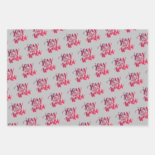 Met kersthandschrift Greetings Gray Blue Green Inpakpapier Vel (Voorkant 2)