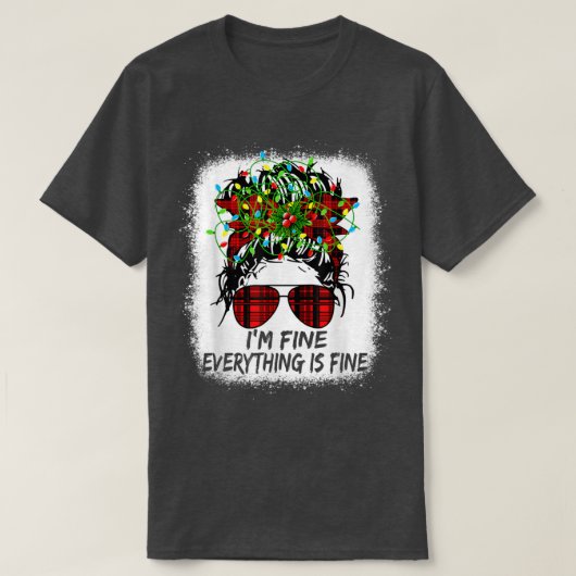 Met kerstlampjes ben ik goed Alles is goed. T-shirt (Design voorkant)