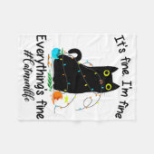 Met kerstlampjes ben ik in orde. fleece deken (Voorkant (Horizontaal))