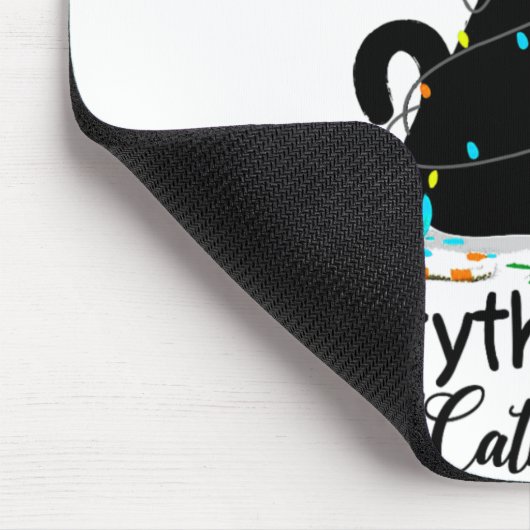 Met kerstlampjes ben ik in orde. muismat (Hoek)