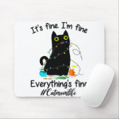 Met kerstlampjes ben ik in orde. muismat (Met muis)