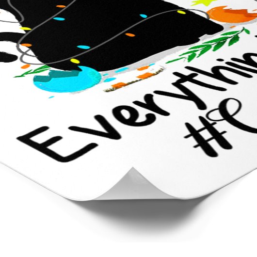 Met kerstlampjes ben ik in orde. poster (Hoek)