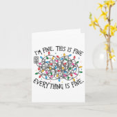 Met kerstlampjes ben ik prima alles is prima. kaart (Gele Bloem)