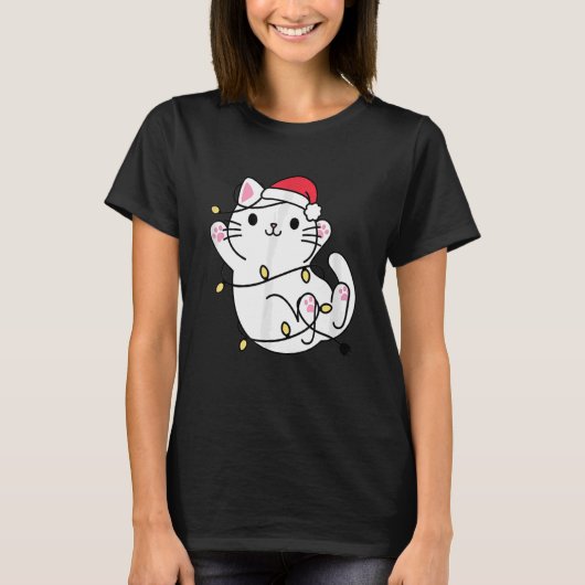 Met kerstlicht met kerstmis met kerstmis t-shirt (Voorkant)