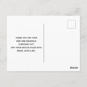 Met kerstmis behandelde items op een Rustige Woode Briefkaart (Achterkant)