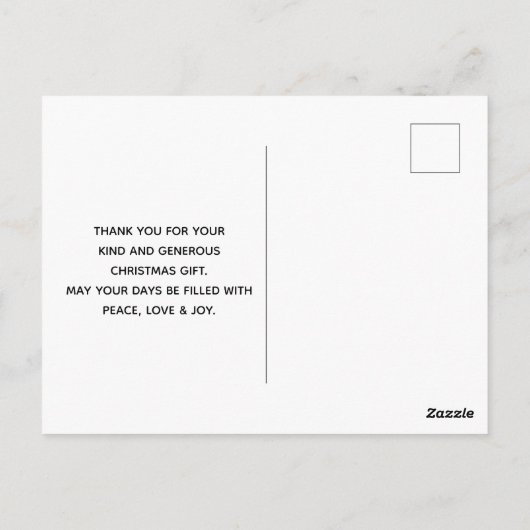 Met kerstmis behandelde items op een Rustige Woode Briefkaart (Achterkant)