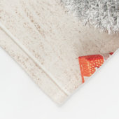 Met kerstmis behandelde items op een Rustige Woode Fleece Deken (Hoek)