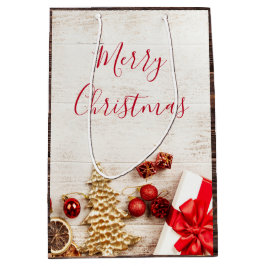 Met kerstmis behandelde items op een Rustige Woode Medium Cadeauzakje