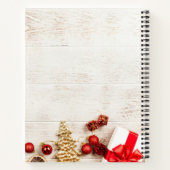 Met kerstmis behandelde items op een Rustige Woode Notitieboek (Achterkant)