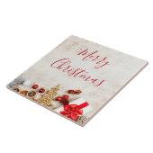 Met kerstmis behandelde items op een Rustige Woode Tegeltje (Zijkant)