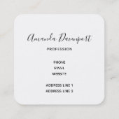 Met kerstmis behandelde items op een Rustige Woode Vierkante Visitekaartje (Achterkant)