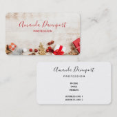 Met kerstmis behandelde items op een Rustige Woode Visitekaartje (Voorkant / Achterkant)