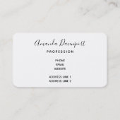 Met kerstmis behandelde items op een Rustige Woode Visitekaartje (Achterkant)