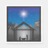 Met kerstmis bekleed papier, luiers, standaardlunc servet (Voorkant)