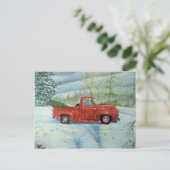 Met kerstmis de boom opknappen feestdagenkaart (Staand voorkant)