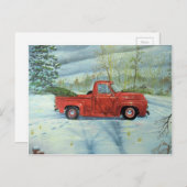 Met kerstmis de boom opknappen feestdagenkaart (Voorkant / Achterkant)