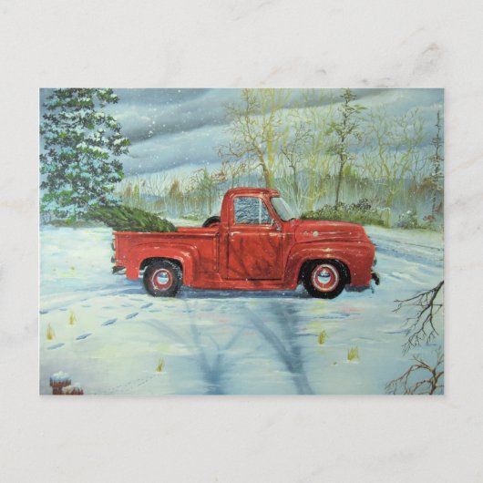 Met kerstmis de boom opknappen feestdagenkaart (Voorkant)