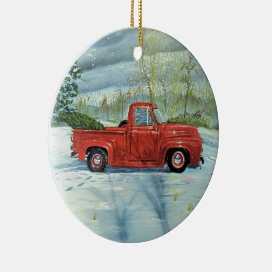 Met kerstmis de boom opknappen keramisch ornament (Rechts)