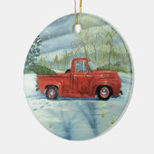 Met kerstmis de boom opknappen keramisch ornament (Links)