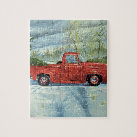 Met kerstmis de boom opknappen legpuzzel (Verticaal)