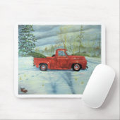 Met kerstmis de boom opknappen muismat (Met muis)