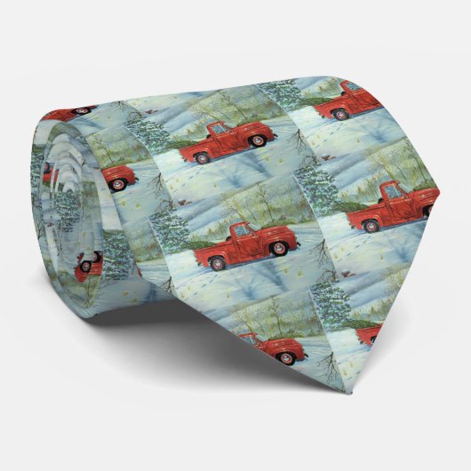 Met kerstmis de boom opknappen stropdas (Opgerold)