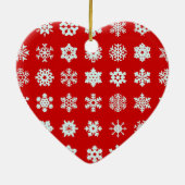 Met Kerstmis door de sneeuw Keramisch Ornament (Achterkant)