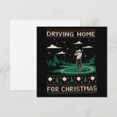 Met Kerstmis naar huis rijden Golf Grappige Horror Feestdagenkaart (Voorkant / Achterkant)