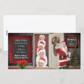 Met kerstmis poseren feestdagenkaart (Voorkant / Achterkant)