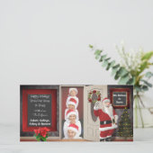 Met kerstmis poseren feestdagenkaart (Staand voorkant)