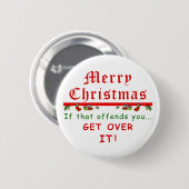 Met Kerstmis Ronde Button 5,7 Cm (Voorkant /achterkant)