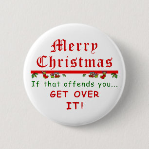 Met Kerstmis Ronde Button 5,7 Cm