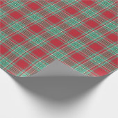 Met kersttang bekleed papier rood en mint groen (Hoek)