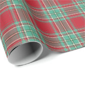 Met kersttang bekleed papier rood en mint groen (Rol Hoek)