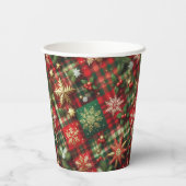 met kerstthema papieren bekers (Achterkant)