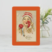 met kerstwinter feestdagenkaart (Staand voorkant)