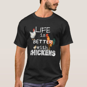 met kippen grappige boerderij humor t-shirt