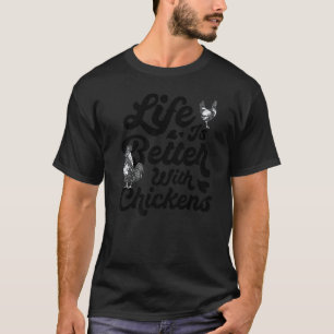 Met Kippen Kippenboerderij T-shirt
