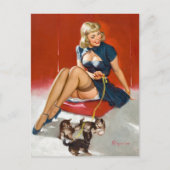 Met Kittens omhoog Briefkaart (Voorkant)