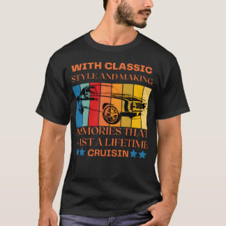 met klassieke auto retro t-shirt