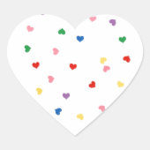 met kleine hartjes hart sticker (Voorkant)