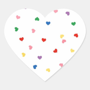 met kleine hartjes hart sticker