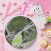 Met kleine vogel in de Groenen Papieren Bordje (Feest)