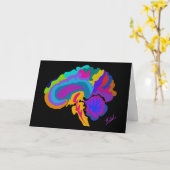 Met kleur gevulde hersenkaart kaart (Gele Bloem)